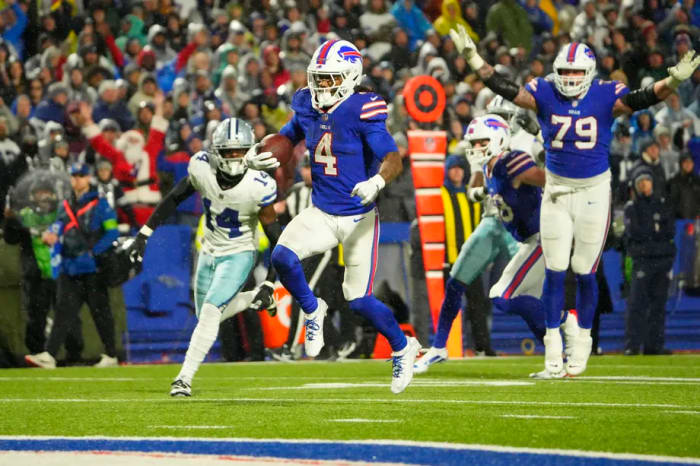 Buffalo Bills running back James Cook had his way with the Cowboys defense on Sunday.